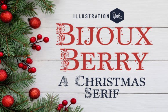 Bijoux Berry: A Festive Serif Font for Brand Identity