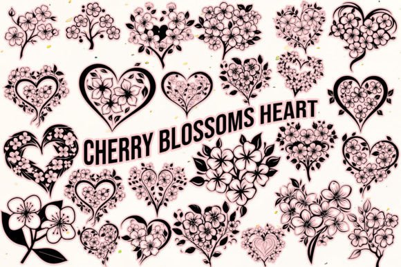 Cherry Blossoms Heart: A Playful Typeface for Spring Campaigns