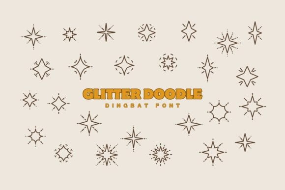 Glitter Doodle Font for Small Business Branding