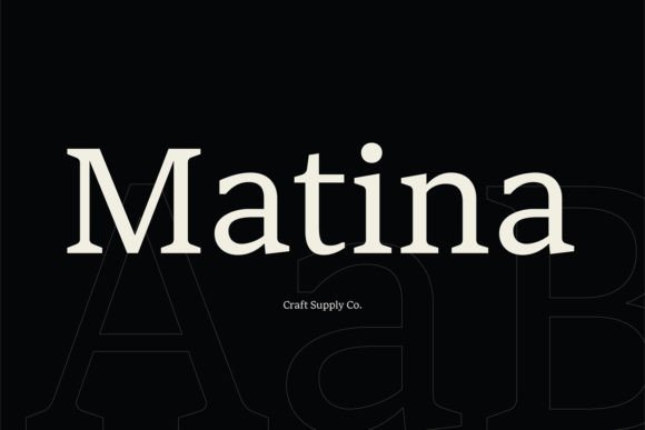 Matina: The Serif Typeface Built for Editorial Clarity