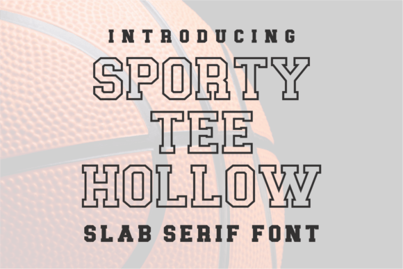 Sporty Tee Hollow Font for Bold Web Design