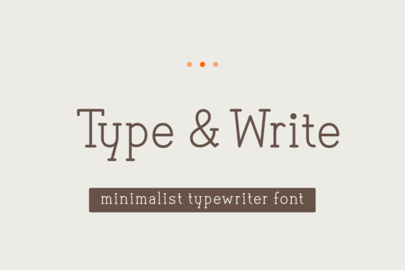 Type Write: A Refined Serif Font for Editorial Design
