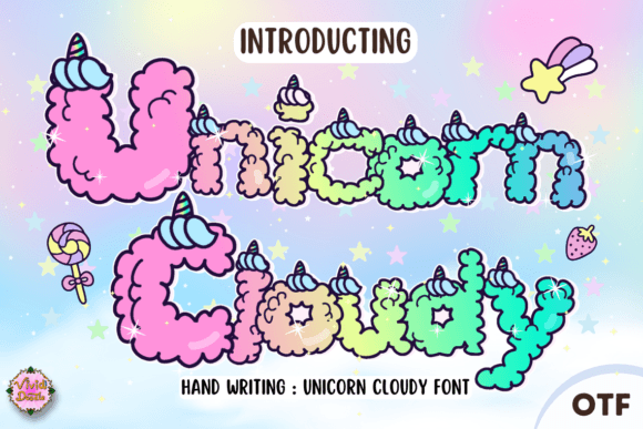 Unicorn Cloudy: A Festive Display Font for Holiday Campaigns